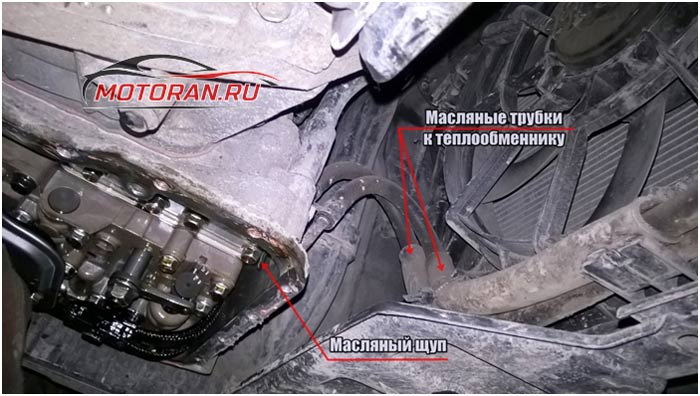 шланг от радиатора, который ведет к теплообменнику
